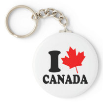 I Love Heart Canada Keychains
