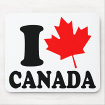 I Love Heart Canada Mousepad