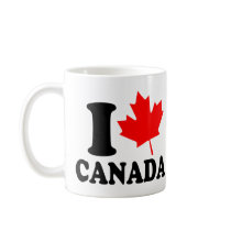 I Love Heart Canada Coffee Mug
