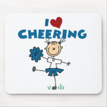 I Love (Heart) Cheering Mouse Pad