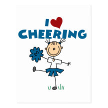 I Love (Heart) Cheering Postcard