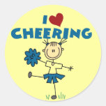 I Love (heart) Cheering Stickers