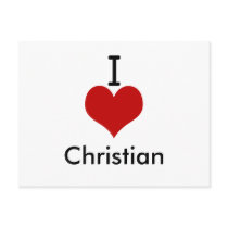 I Love (heart) Christian Postcards