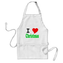 I Love (Heart) Christmas BBQ Apron