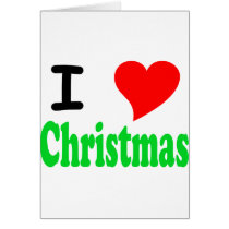 I Love (Heart) Christmas Cards