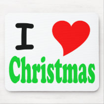 I Love (Heart) Christmas Mousepad