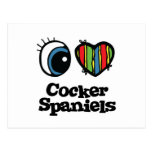 I Love (Heart) Cocker spaniels Post Card
