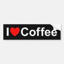 I Love (Heart) Coffee Bumper Stickers