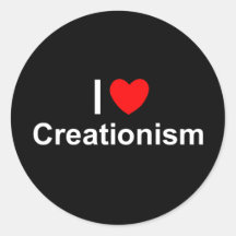 I Love (Heart) Creationism Round Sticker