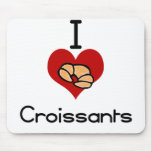I love-heart croissant mousepads