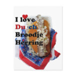I Love (Heart) Dutch Broodje Herring Postcard