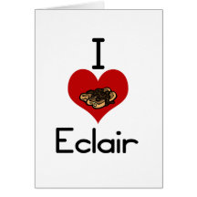 I love-heart eclair greeting card