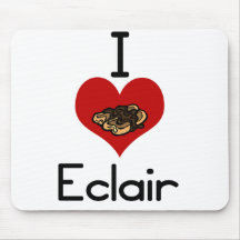 I love-heart eclair mousepads