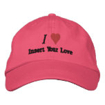 I Love (Heart) Embroidered Hat