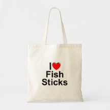 I Love (Heart) Fish Sticks Tote Bag