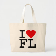 I Love Heart Florida Canvas Bag
