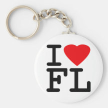 I Love Heart Florida Key Chain