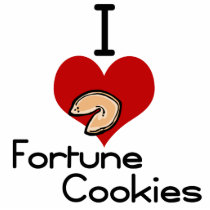 I love-heart fortune cookie