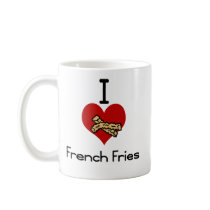I love-heart french fries mugs