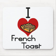 I love-heart french toast mouse pads