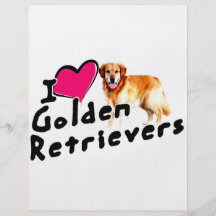 I love (heart) Golden Retrievers Flyers