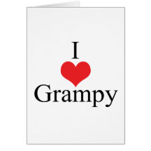 I Love (Heart) Grampy Greeting Card