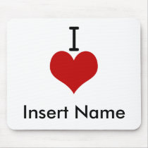 I Love (heart) Granny mousepads