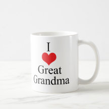 I Love (Heart) Great Grandma Mug