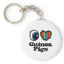 I Love (Heart) Guinea pigs Key Chains