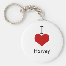 I Love (heart) Harvey Key Chains