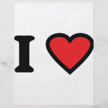 I love - heart icon flyer