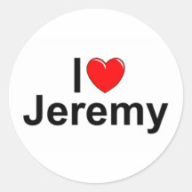 I Love (Heart) Jeremy Stickers