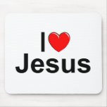 I Love (Heart) Jesus Mousepads