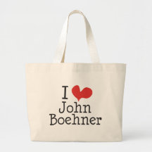 I Love (heart) John Boehner Canvas Bags