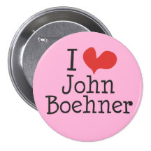 I Love (heart) John Boehner Pin