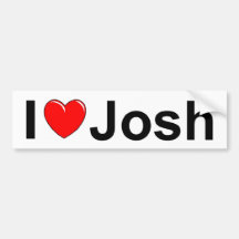 I Love (Heart) Josh Bumper Stickers