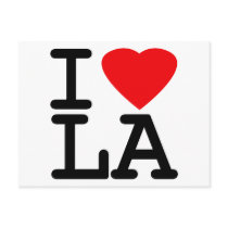 I Love Heart LA Post Card