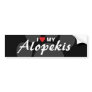 I Love (Heart) My Alopekis Bumper Stickers