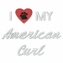 I Love (Heart) My American Curl Pawprint