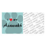 I Love (Heart) My Azawakh Paw Print Picture Card