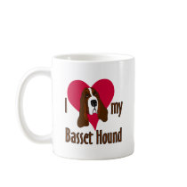 I Love [heart] my Basset Hound Mug