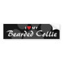 I Love (Heart) My Bearded Collie Bumper Stickers