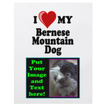 I Love (Heart) My Bernese Mountain Dog Flyer Design