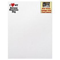 I Love (Heart) My Bernese Mountain Dog Custom Letterhead