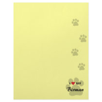 I Love (Heart) My Birman Pawprint