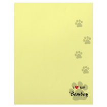 I Love (Heart) My Bombay Pawprint