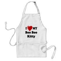 I Love (Heart) My Boo Boo Kitty Cat Apron