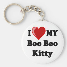 I Love (Heart) My Boo Boo Kitty Cat Key Chains