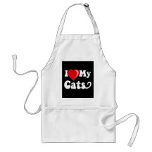 I Love (Heart) My Cats Apron