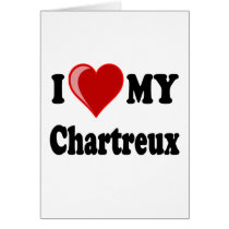 I Love (Heart) My Chartreux Cat Greeting Cards
